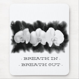 Alfombrilla De Ratón Elegante pintura de color naranja blanco negro