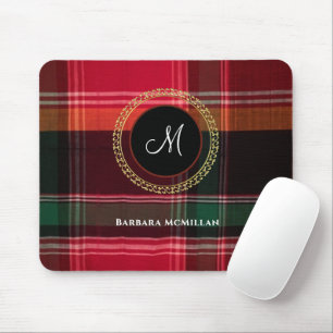 Alfombrilla De Ratón Elegante Plaid Madras Moderno Personalizable