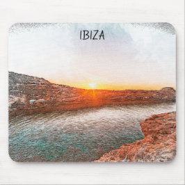 Alfombrilla De Ratón Elegante puesta de sol de Ibiza España