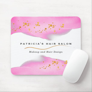 Alfombrilla De Ratón Elegante Purpurina Rubor Rosa Y Oro