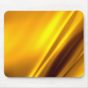Alfombrilla De Ratón Elegante rayado de satén dorado