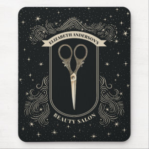 Alfombrilla De Ratón Elegante Salón de Pelo de Tijeras Vintage