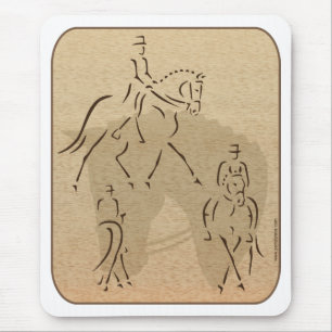 Alfombrilla De Ratón Elegante vestido de diseño de caballos en marrón/t