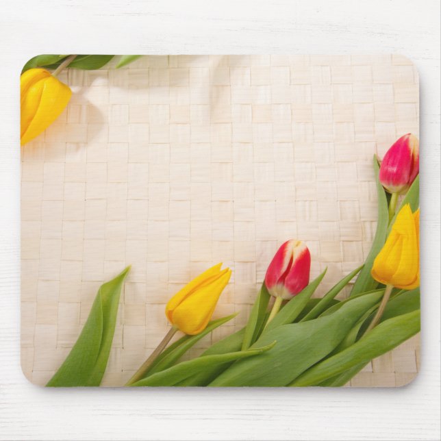 Alfombrilla De Ratón Elegantes rosas de la época floral Mousepad (Frente)