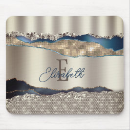 Alfombrilla De Ratón Elegantes secuencias de ácidos azules índigo