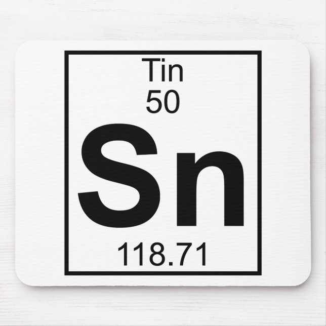 Alfombrilla De Ratón Elemento 050 - Sn - lata (llena) (Frente)