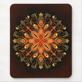 Alfombrilla De Ratón Elemento de fuego Flame Mandala