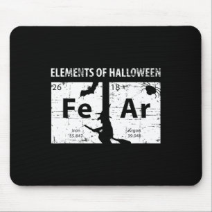 Alfombrilla De Ratón Elementos De La Camisa De Halloween (miedo) Periód