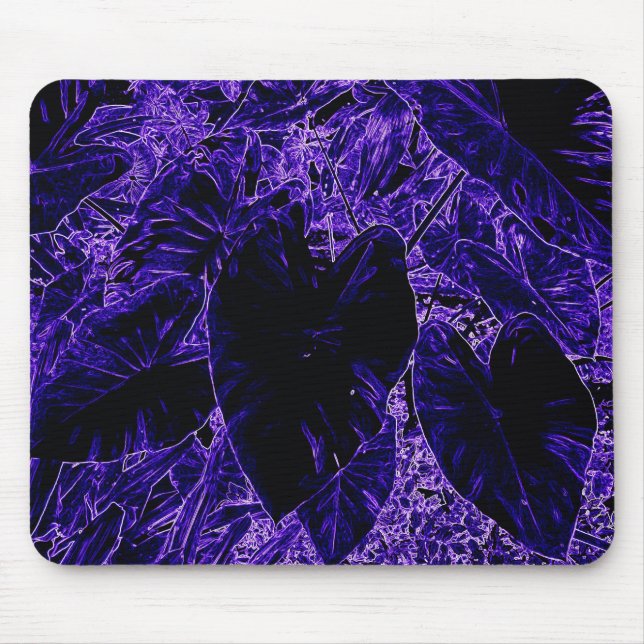 Alfombrilla De Ratón Elephant Ear Leaf Deepest Purple (Frente)