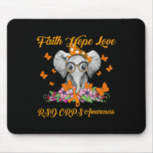 Alfombrilla De Ratón Elephant Faith Hope Love RSD CRPS Awaration
