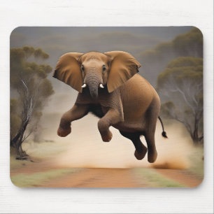 Alfombrilla De Ratón Elephant Kangaroo Hop, Mousepad