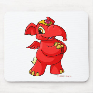 Alfombrilla De Ratón Elephante rojo alegre