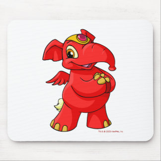 Alfombrilla De Ratón Elephante rojo alegre