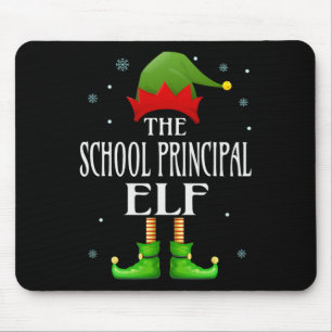 Alfombrilla De Ratón Elf, director de escuela, Navidad, familia diverti