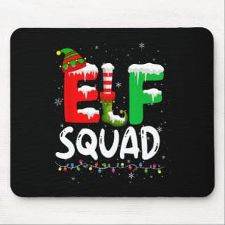 Alfombrilla De Ratón Elf Family Christmas Matching Pajamas Xmas Elf Squ