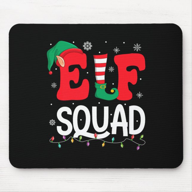 Alfombrilla De Ratón Elf Squad Christmas Matching Family Group Elf Xmas (Frente)