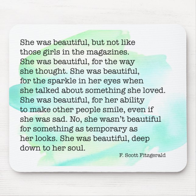 Alfombrilla De Ratón Ella era Hermosa (Frente)