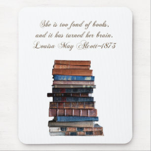 Alfombrilla De Ratón Ella está demasiado encariñada con los libros 2