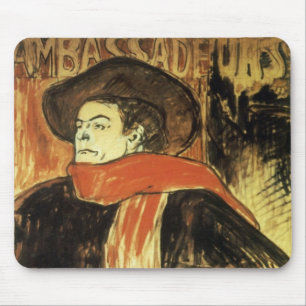 Alfombrilla De Ratón Embajadores, Aristide Bruant por Toulouse Lautrec