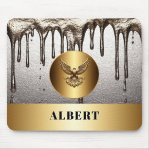 Alfombrilla De Ratón Emblema de Águila Dorada Diseño de Fuerza 🦅