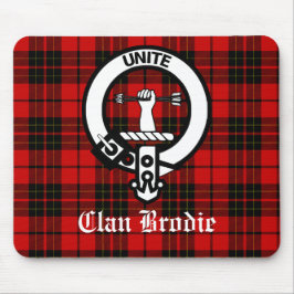 Alfombrilla De Ratón Emblema de Clan Brodie y Tartán