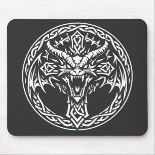 Alfombrilla De Ratón Emblema de Dragón Celta por BurnsInHell