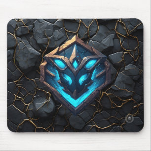 Alfombrilla De Ratón Emblema de la runa de escarcha azul