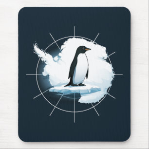 Alfombrilla De Ratón Emblema de Pingüino de la Antártida – Diseño de Ex