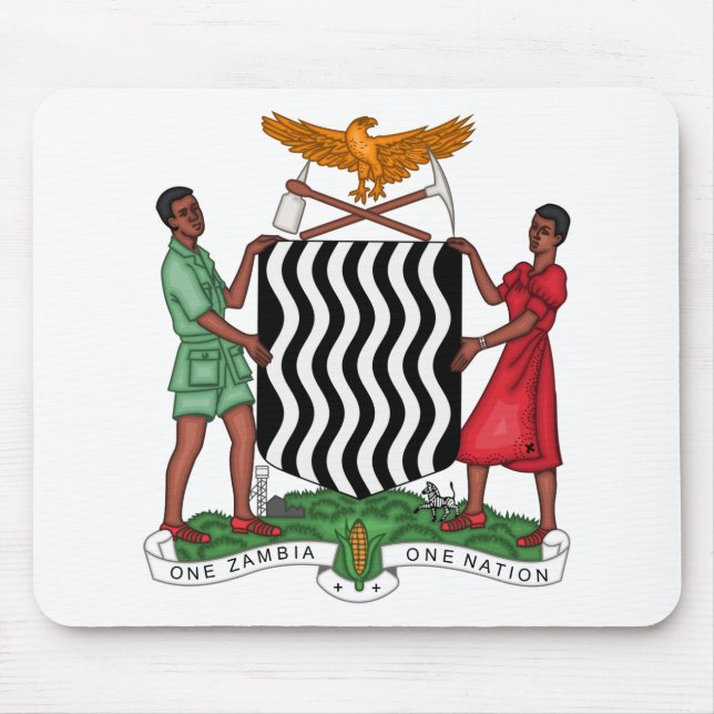 Alfombrilla De Ratón emblema de zambia (Frente)