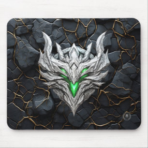 Alfombrilla De Ratón Emblema del Dragón de Plata
