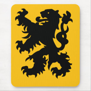 Alfombrilla De Ratón Emblema del León Flamenco
