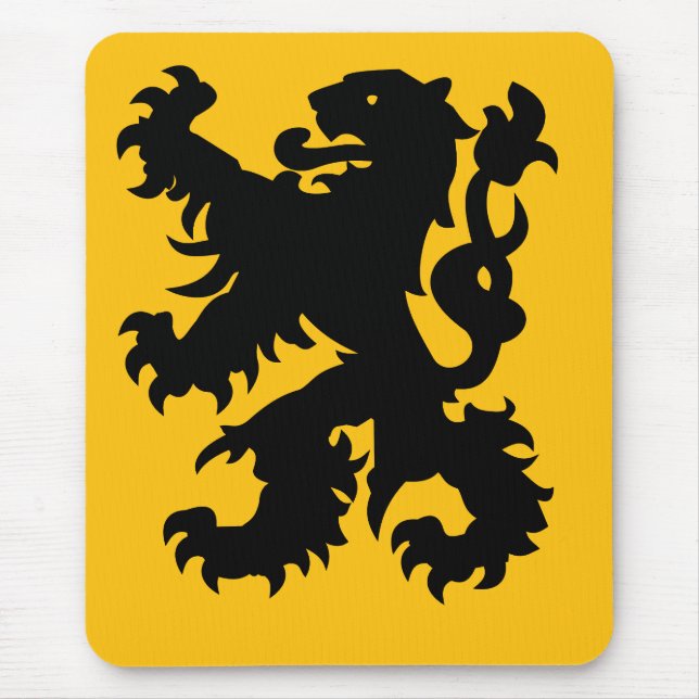 Alfombrilla De Ratón Emblema del León Flamenco (Frente)