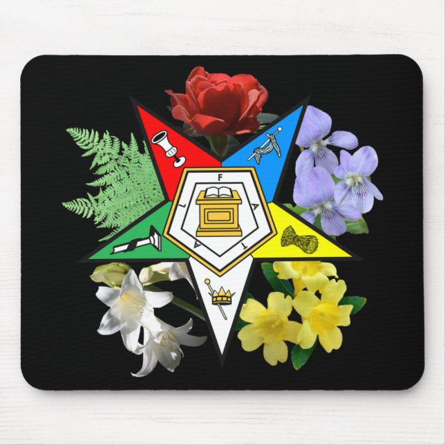 Alfombrilla De Ratón Emblema floral Mousepad de OES (Frente)