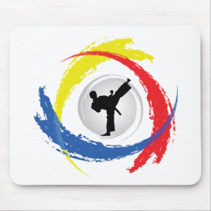 Alfombrilla De Ratón Emblema tricolor del karate