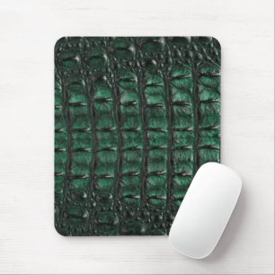 Alfombrilla De Ratón Emerald Crocodile Leather Luxury Exotic  Skin
