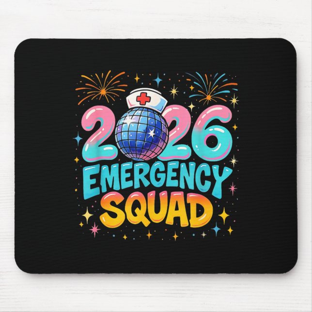 Alfombrilla De Ratón Emergency Squad New Year 2026 Medical Crew Nurse E (Frente)