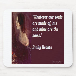 Alfombrilla De Ratón Emily Brontë & Nuestra famosa cita de las almas