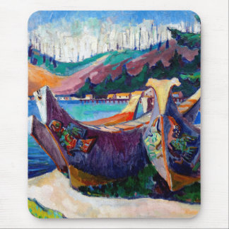 Alfombrilla De Ratón Emily Carr, nativo canadiense, pintando canoas de