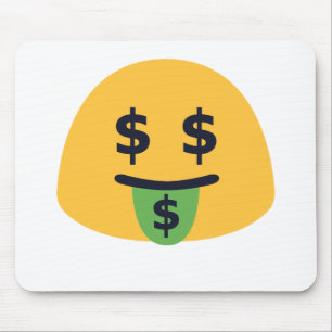 Alfombrilla De Ratón Emoji Boca de Dinero