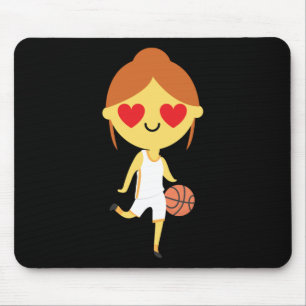 Alfombrilla De Ratón Emoji Chica de baloncesto
