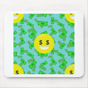 Alfombrilla De Ratón emoji con ojos de dinero