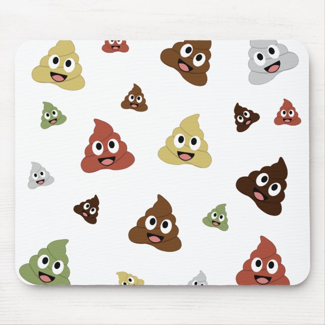 Alfombrilla De Ratón Emoji Cute Poop ideas divertidas de regalo (Frente)