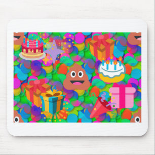 Alfombrilla De Ratón emoji de caca de cumpleaños feliz