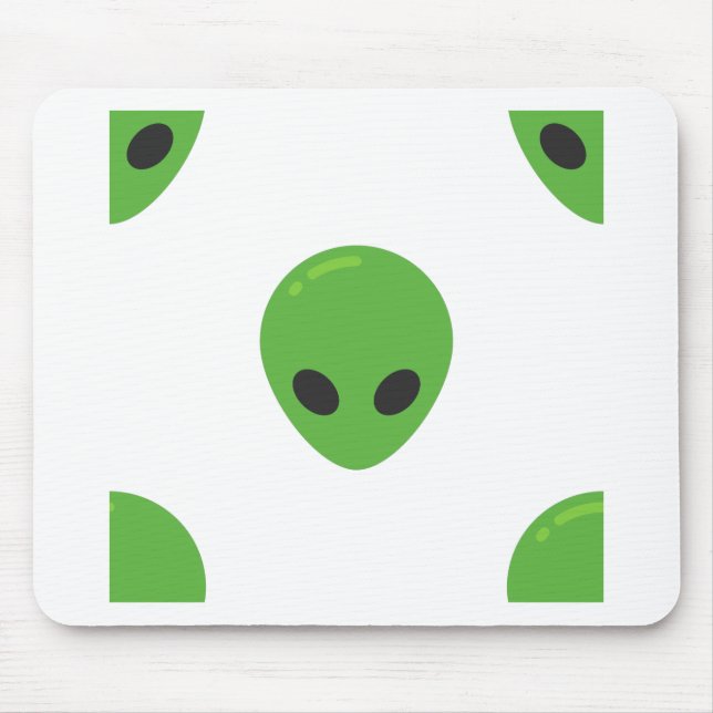 Alfombrilla De Ratón emoji de extranjeros (Frente)