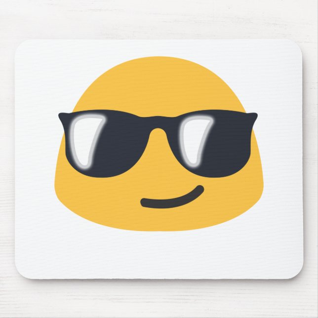 Alfombrilla De Ratón Emoji de gafas de sol (Frente)