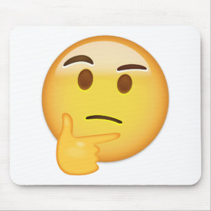 Alfombrilla De Ratón Emoji de pensamiento de la cara