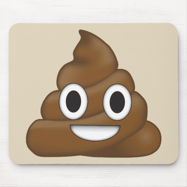 Alfombrilla De Ratón Emoji de poop (Frente)