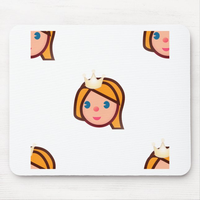 Alfombrilla De Ratón emoji de princesa (Frente)