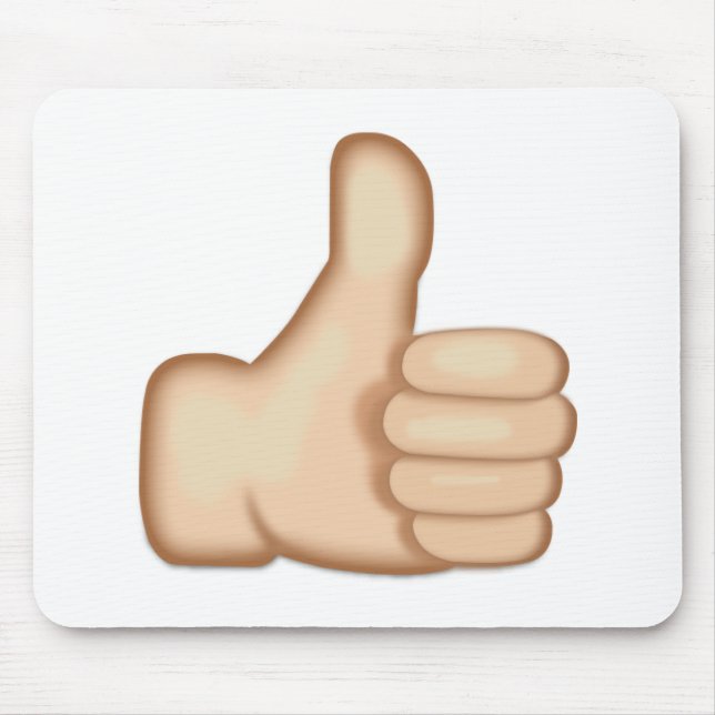 Alfombrilla De Ratón Emoji de Rótulo de Thumbs Up (Frente)