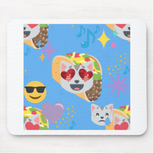 Alfombrilla De Ratón emoji de taco cat